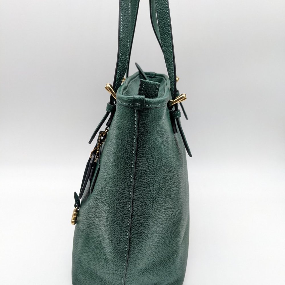 Coach Taylor pebbled leather tote - pine Green - Picture 9 of 16